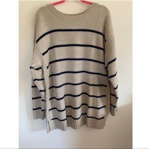 Beige and Blue Sweater
